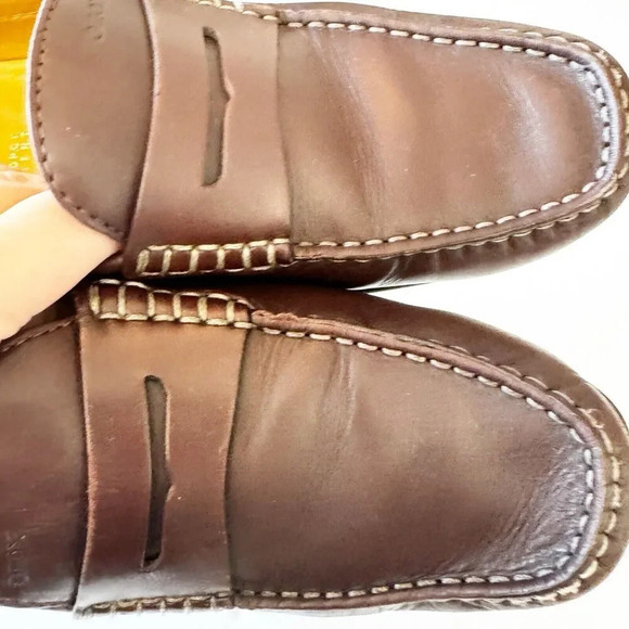 Geox Respira Monet Dark Brown Driving Penny Loafer Size 43 (US Size 10) Preppy - Picture 10 of 15